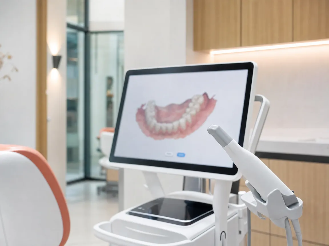 Lo scanner intraorale con il modello 3D dei denti
